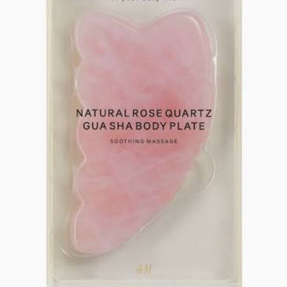 H&M Natural Rose Quartz Gua Sha Body Plate